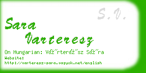 sara varteresz business card